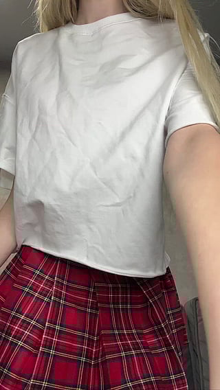 Naughty College Cutie Exposes Her Secret Desires Under The Skirt'