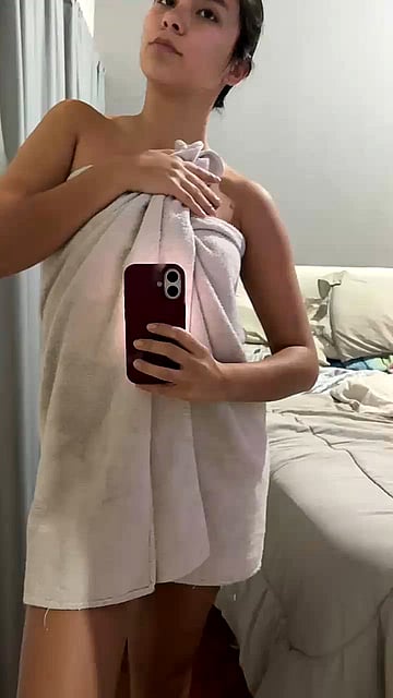 Olivia's Tease: Dropping It to Reveal My Petite Frame - Hot College Flirt'
