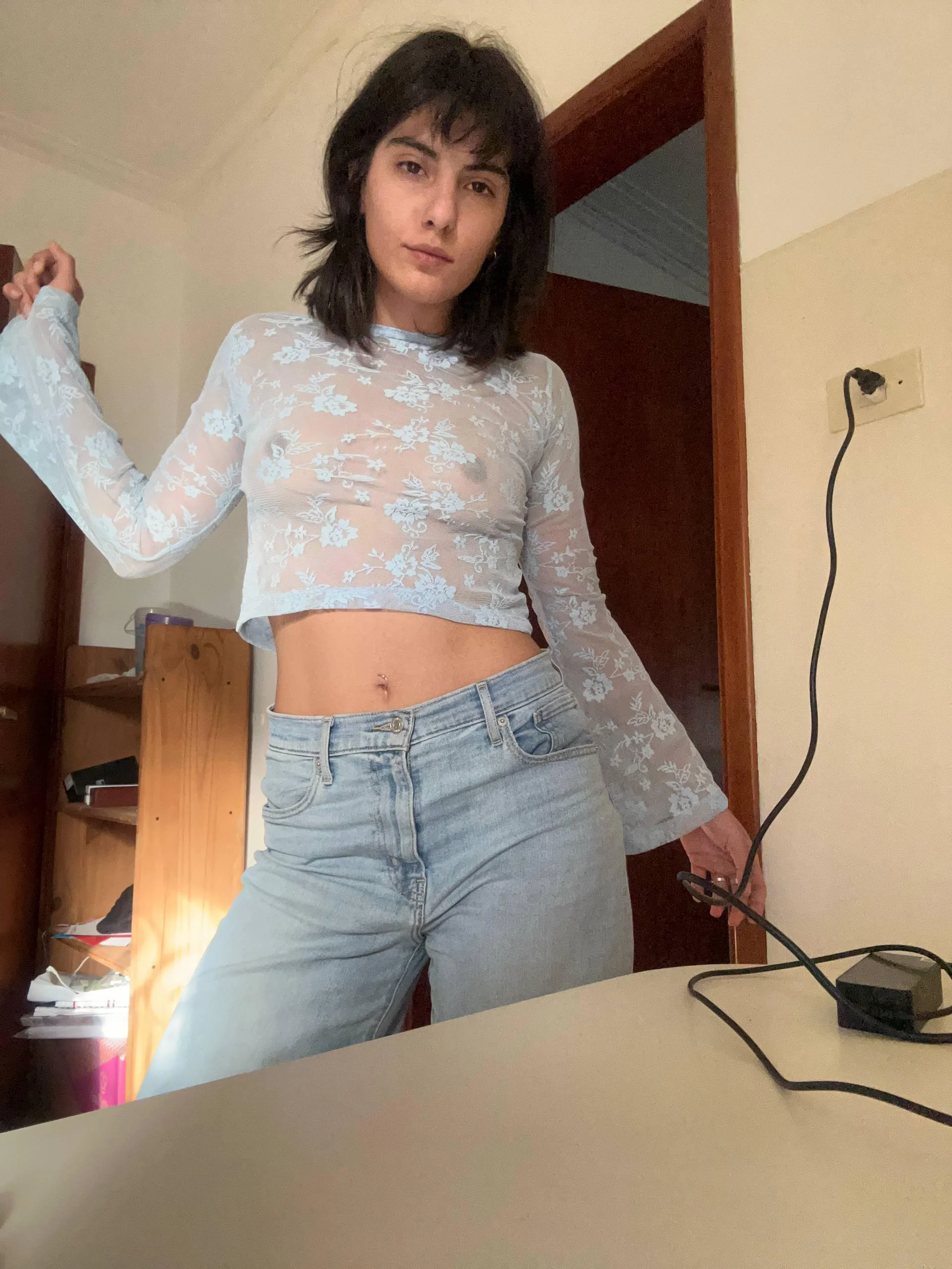 Your group assignment tease – college slut flashes her tits for extra credit picture 1 of 1