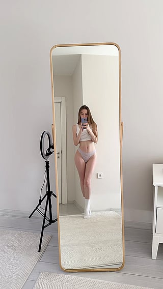 Dorm Room Desires: Adell LUX🔥 Unleashes Her Natural Curves'