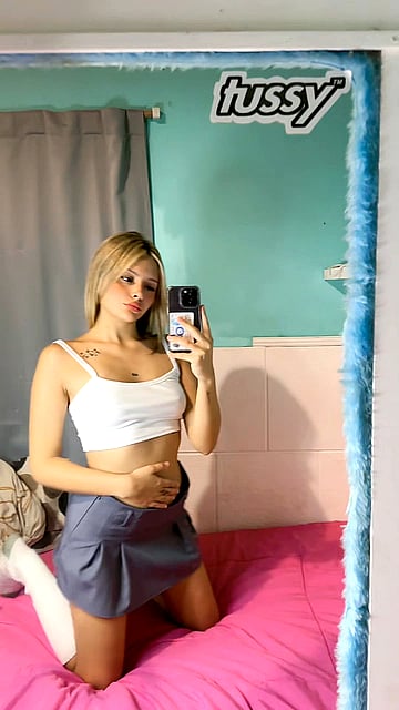 Watch Me Tease & Please - 18F Blonde College Fuckdoll Begs For Your Load'