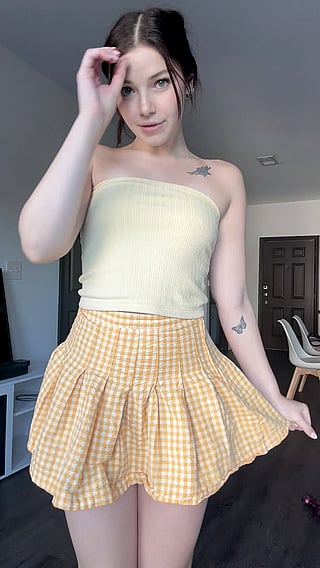 Dirty Little Schoolgirl Teases Daddy with Her Tight Mini Skirt - Age is Just a Number!'