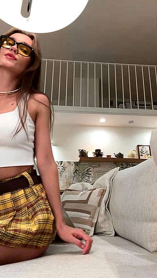 Hot & Horny College Brunette Kate Evans Shows Off Her Natural Tits & Gets Down to Business'