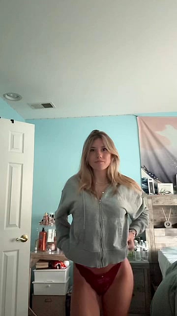 Watch Me Get Naked - This Blonde Babe's Full Strip Vid Will Make You Cum Hard'