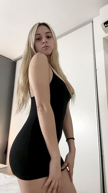 Wanna Fuck This Naughty Blonde College Slut? Watch Me Get Naked and Tease My Tits in This Amateur Striptease!'