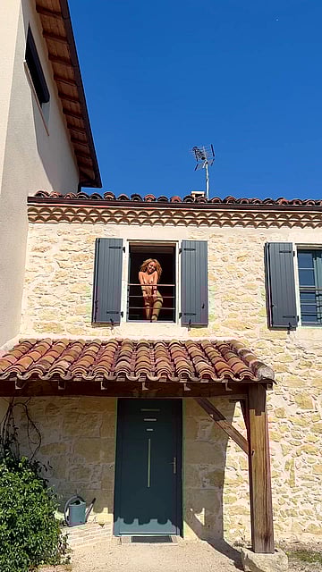 My Neighbor Watched Me Fucking Myself in the Garden - Would You Join or Just Jerk Off?'