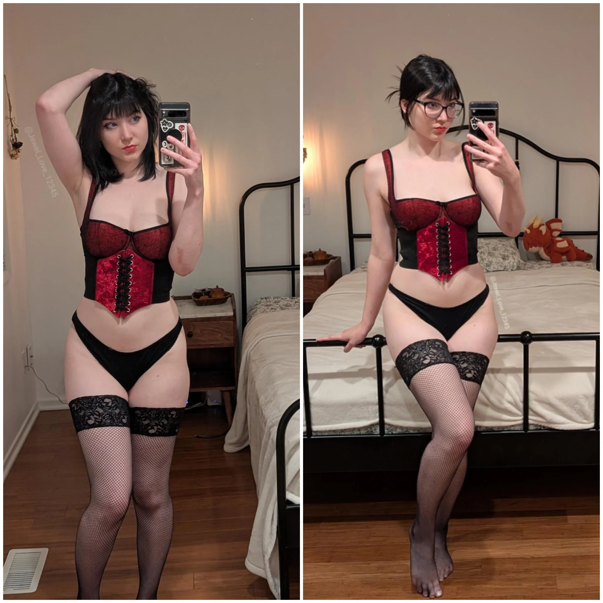 Hot Uni Babe Jewel_Love_12345 Shows Off Her Sexy Glasses & Hair Transformations - Which Look Makes You Hardest? picture 1 of 1