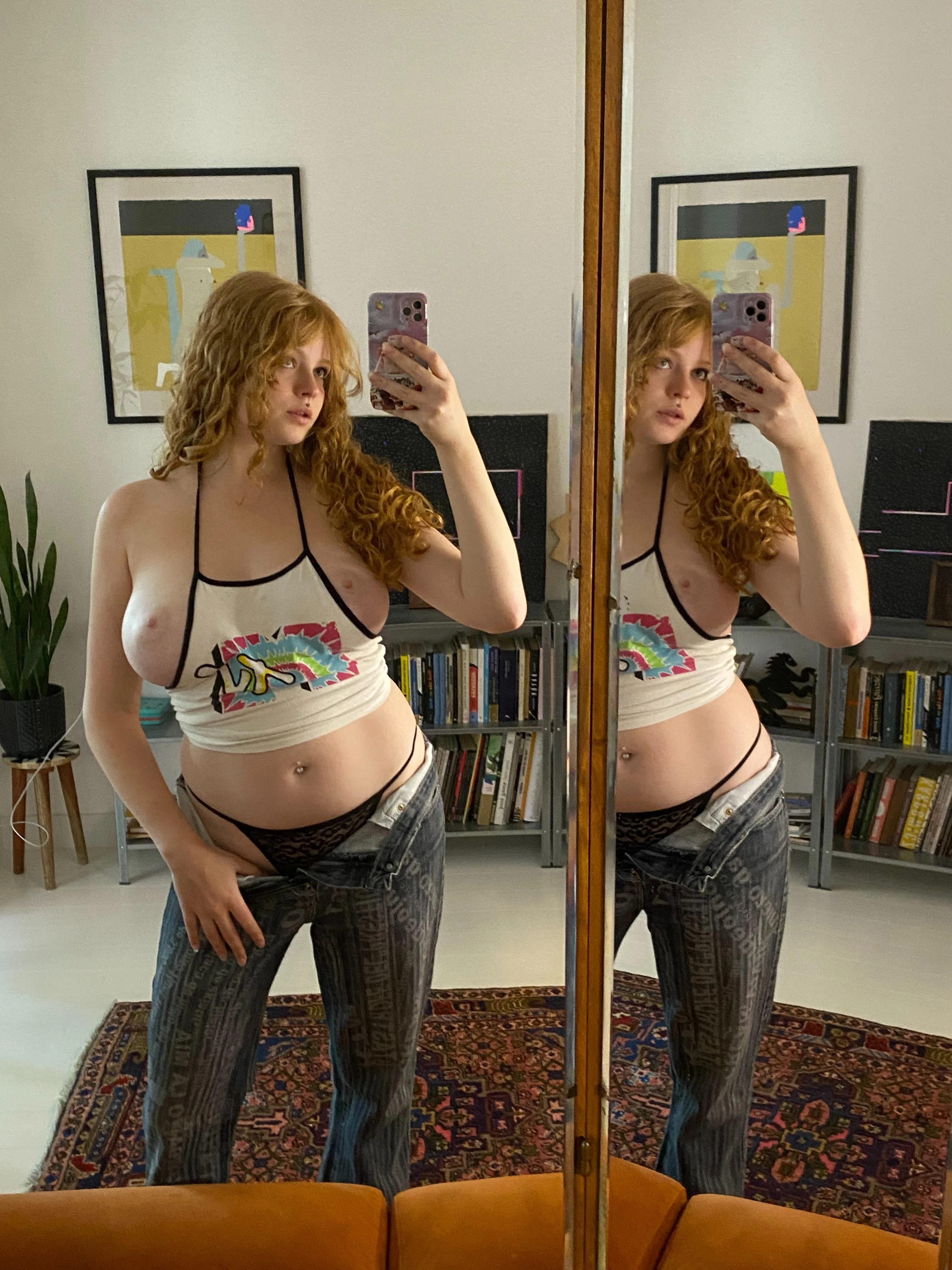 Fuck, I'm So Wet After Class – Naughty Mirror Selfie picture 1 of 1